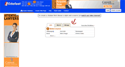 Desktop Screenshot of citefast.com